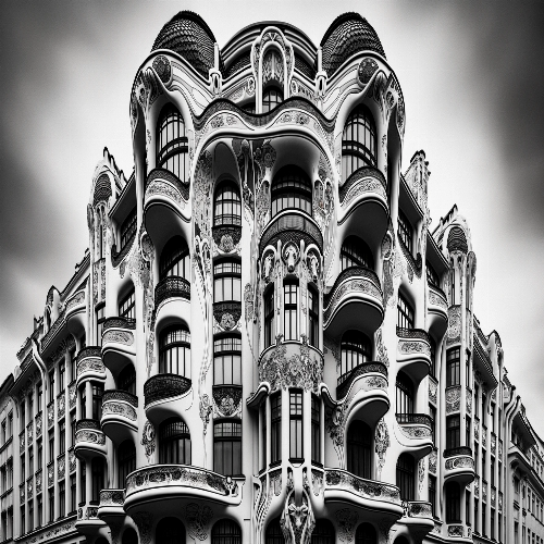 Como a arquitetura Art Nouveau expressou os valores do movimento Art Nouveau?