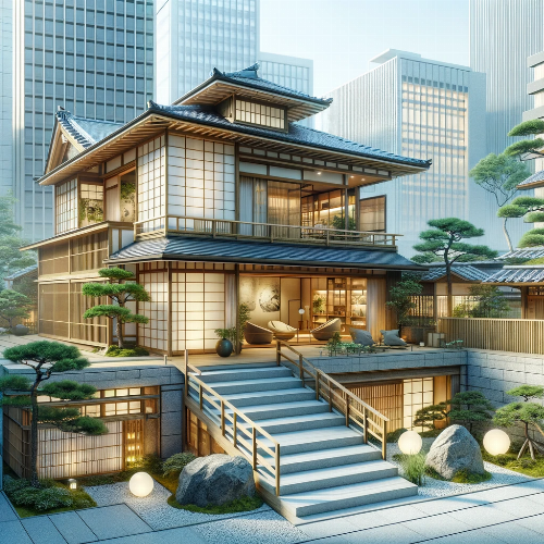 How has Japanese architecture been influenced by traditional Japanese arts?